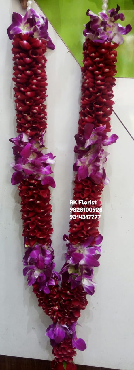Wedding Rose Petals & Orchid Mala